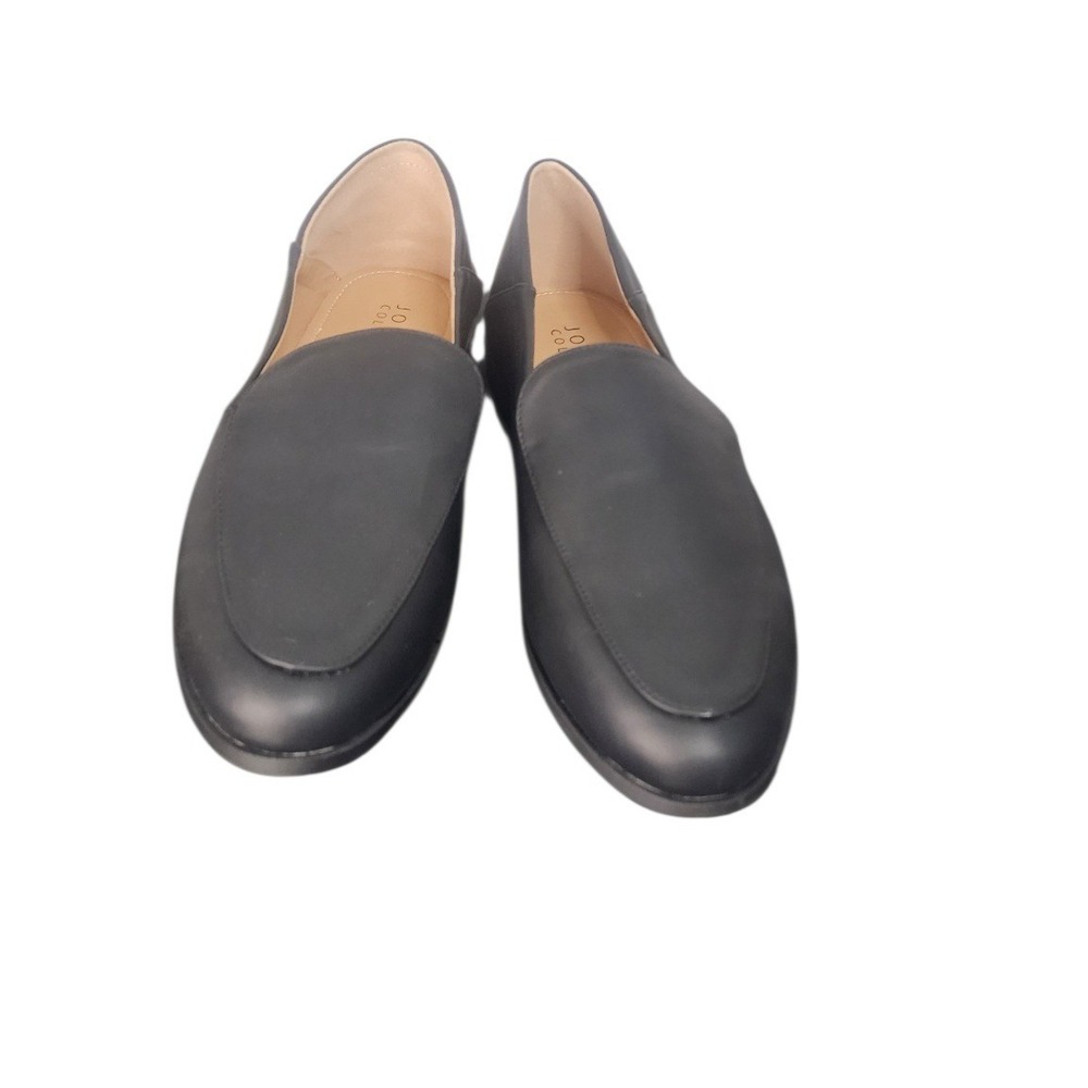 Journee Collection Womens Black‎ Faux Leather Loafers Flat Shoes Size 10
